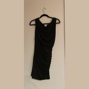 HALSTON HERITAGE Off the Shoulder Jersey DRESS Size XS $295 BLACK NORDSTROM